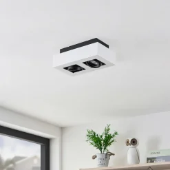 Arcchio spotlight Vince, 25 cm, 2 lyskilder, hvit/svart, GU10 Online