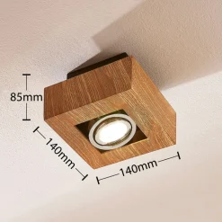 Arcchio spotlight Vince, 14 x 14 cm, trefarget, metall, GU10| Butikkbelysning|Kontorbelysning