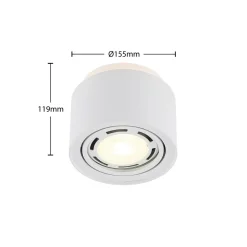 Arcchio taklampe Walisa, Ø 15 cm, rund, hvit, sett med 3 stk Clearance