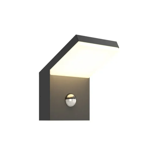 Arcchio utendørs LED-vegglampe Yolena, sensor, antrasitt, aluminium| Kommersiell Utebelysning|Vegglamper Med Sensor