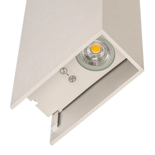 Arcchio utendørs LED-vegglampe Brinja, hvit, metall, IP65 Online