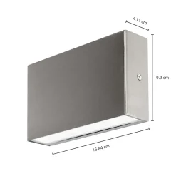 Arcchio utendørs LED-vegglampe Karline, 530 lm, stål, IP65 Online