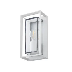 Arcchio utendørs vegglampe Ismera, hvit, IP65, glass, E27 Hot