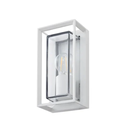 Arcchio utendørs vegglampe Ismera, hvit, IP65, glass, E27 Hot
