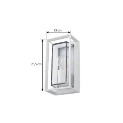 Arcchio utendørs vegglampe Ismera, hvit, IP65, glass, E27 Hot