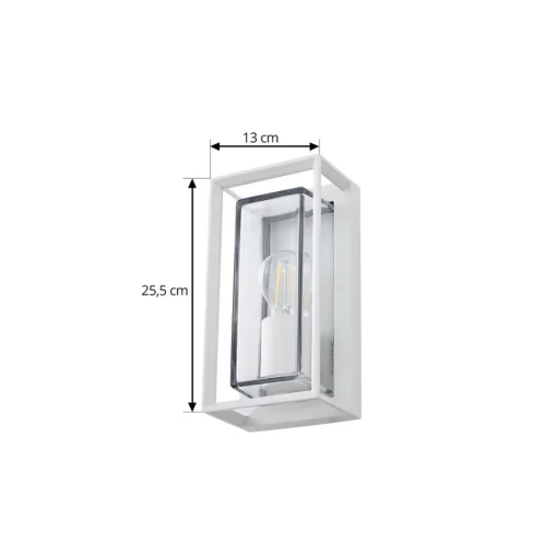 Arcchio utendørs vegglampe Ismera, hvit, IP65, glass, E27 Hot