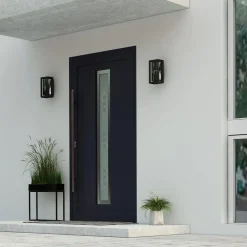 Arcchio utendørs vegglampe Ismera, antrasitt/klar, IP65, glass| Terrassebelysning|Vegglamper Utendørs