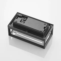 Arcchio utendørs vegglampe Ismera, antrasitt/klar, IP65, glass| Terrassebelysning|Vegglamper Utendørs