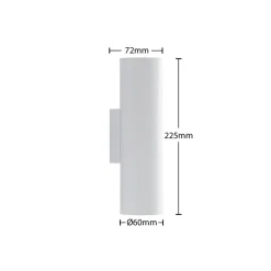 Arcchio vegglampe Brinja, hvit, metall, opp/ned, GU10 Outlet