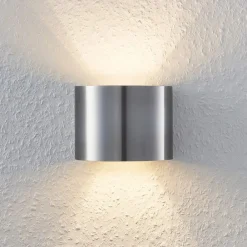 Arcchio vegglampe Zuzana, rund, aluminiumsfarget, G9, 13 cm bred| Design- Og Hotellbelysning