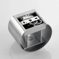 Arcchio vegglampe Zuzana, rund, aluminiumsfarget, G9, 13 cm bred| Design- Og Hotellbelysning