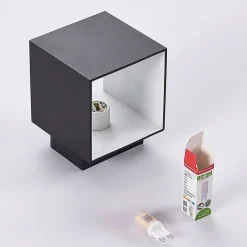 Arcchio vegglampe Zuzana, sett med 2 stk, svart, G9, 10 cm bred Clearance