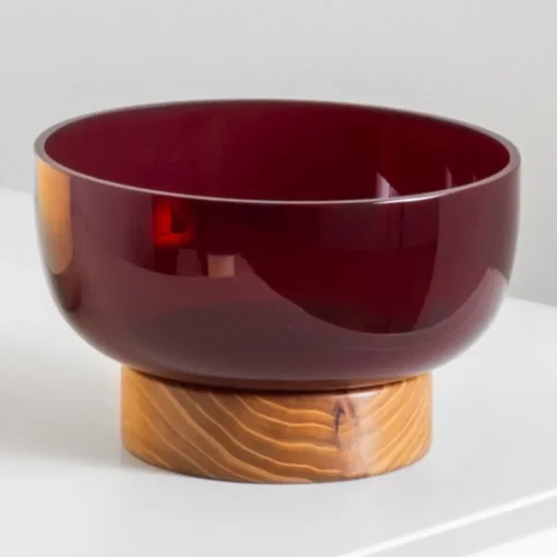 Artemide Bontà skål, rød, Ø 18 cm, glass, tre Hot