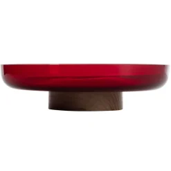 Artemide Bontà skål, rød, Ø 26 cm, glass, tre| Møbel Og Interiør