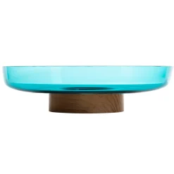 Artemide Bontà skål, turkis, Ø 26 cm, glass, tre New