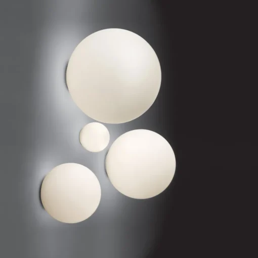 Artemide Dioskuri-vegglampe, IP44, Ø 14 cm| Design- Og Hotellbelysning|Vegglamper