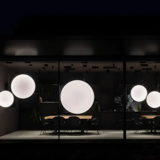 Artemide Discovery vertikal svart Ø 70 cm, App| Smarthus Belysning