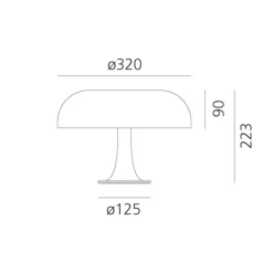 Artemide Nessino – designbordlampe, hvit| Design- Og Hotellbelysning|Bordlamper