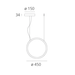 Artemide O LED-pendel til utendørs bruk Ø 45 cm Best