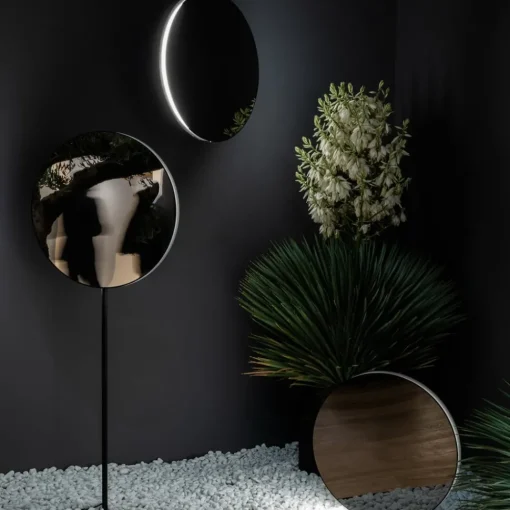 Artemide Se|eS LED-gulvspeil svart høyde 180cm| Møbel Og Interiør