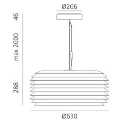 Artemide Slicing LED pendellampe, IP65, Ø 63 cm Hot