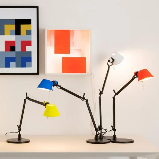 Artemide Tolomeo Micro Bicolour bord svart/korall| Kontorbelysning|Bordlamper