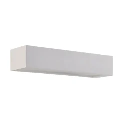 Lindby Arya vegglampe, opp/ned, hvit, gips, G9, 2 lyskilder, lakkerbar New