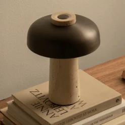 Audo Copenhagen Audo bordlampe, sand/bronse, stein, 24,5 cm