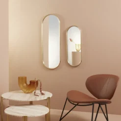 AYTM Angui speil, gullfarget, høyde 78 cm, glass, stål New