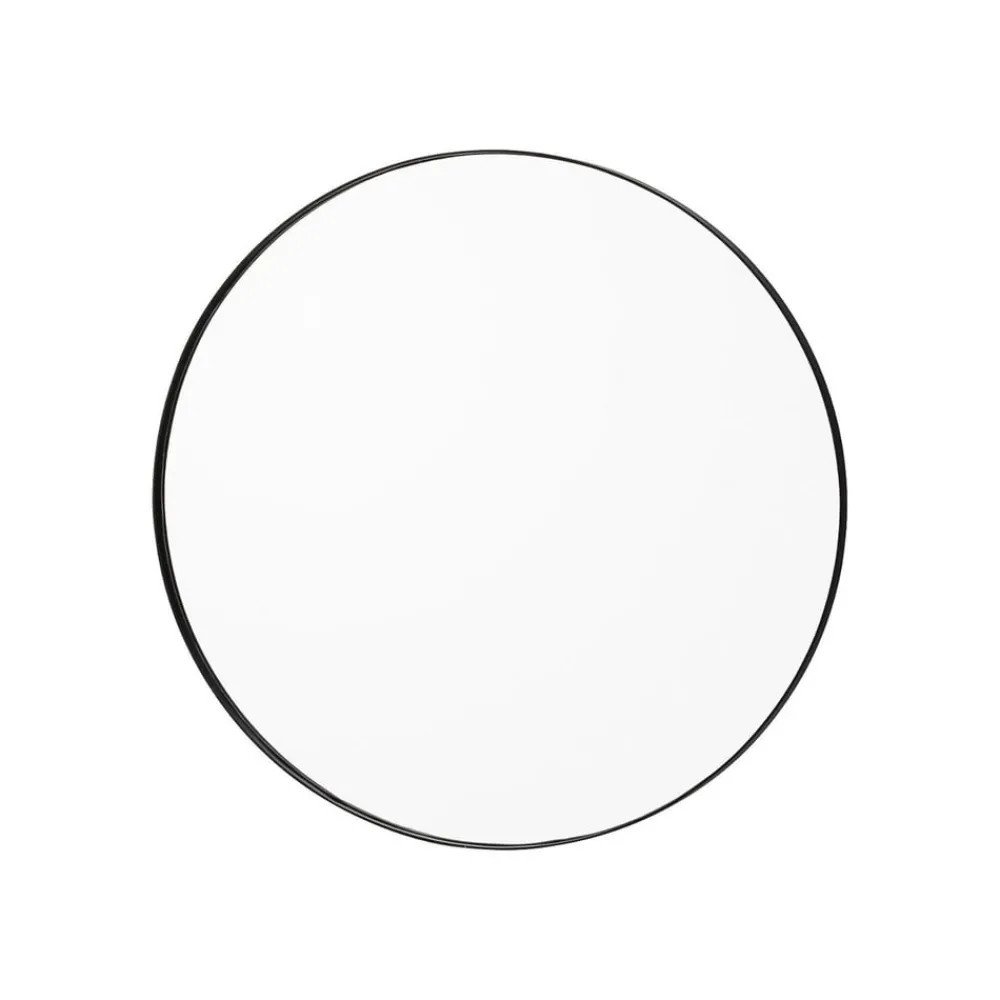 AYTM Circum speil, klar / svart, Ø 70 cm, glass, MDF-tre| Møbel Og Interiør