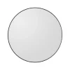 AYTM Circum-speil, klar / svart, Ø 50 cm, glass, MDF-tre