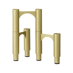 AYTM Compono lysestake, gull, h 12 cm, aluminium, sett med 3 stk Best