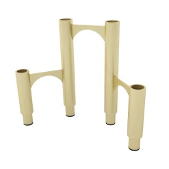 AYTM Compono lysestake, gull, h 12 cm, aluminium, sett med 3 stk Best