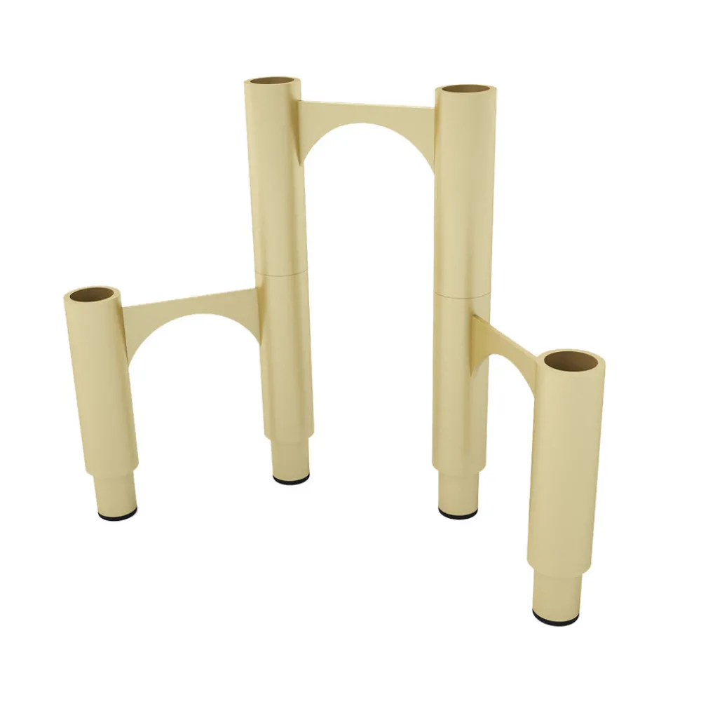 AYTM Compono lysestake, gull, h 12 cm, aluminium, sett med 3 stk Best