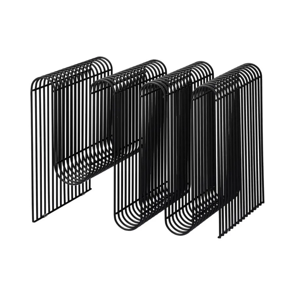 AYTM Curva magasinholder, svart, bredde 40 cm, stål| Møbel Og Interiør