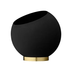 AYTM Globe blomsterpotte, Ø 30 cm, svart, aluminium, stål Clearance