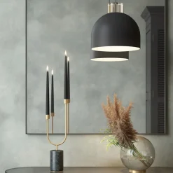 AYTM Grasil lysestake, gull/grønn, bredde 13 cm, marmor New