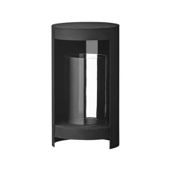 AYTM lykt Ora, svart, høyde 28,2 cm, glass, aluminium Best