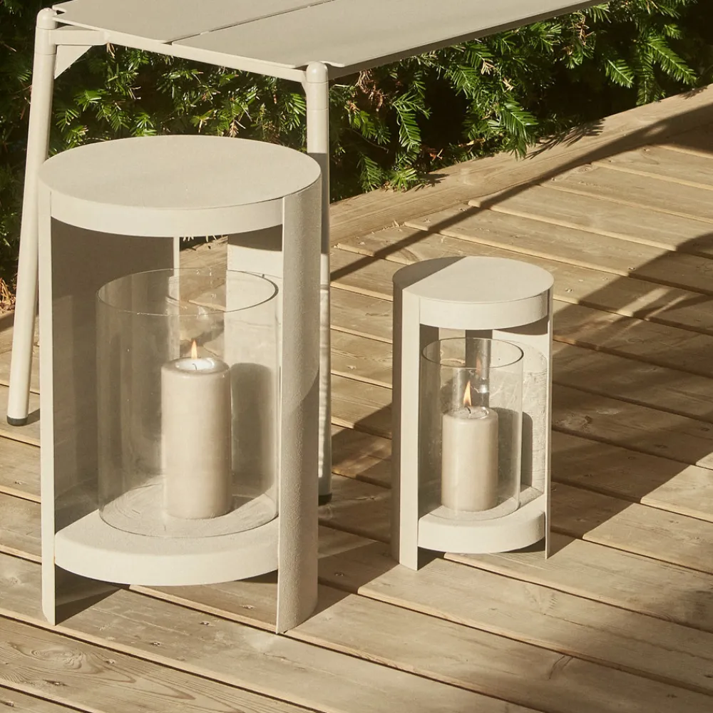 AYTM Ora lykt, gråbrun, høyde 28,2 cm, glass, aluminium Discount