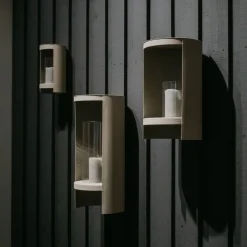 AYTM Ora lykt, gråbrun, høyde 28,2 cm, glass, aluminium Discount