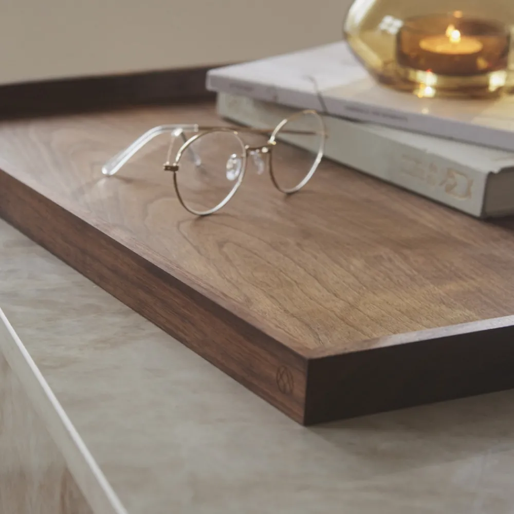 AYTM Tray Unity, valnøtt, lengde 52 cm, bredde 52 cm, tre New