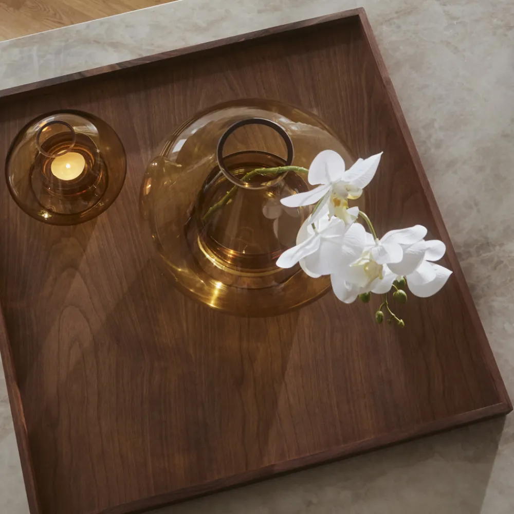 AYTM Tray Unity, valnøtt, lengde 52 cm, bredde 52 cm, tre New