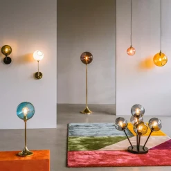 DESIGN BY US Ballroom gulvlampe, lilla, glass, håndblåst, dimbar| Gulvlamper