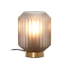 Beacon Lighting Beacon bordlampe Clancy, skjerm i røykgrått glass, høyde 17 cm| Bordlamper