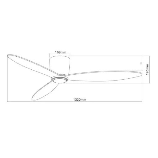 Beacon Lighting Beacon takvifte Airfusion Radar svart 132 cm stille Hot