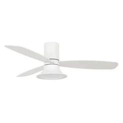 Beacon Lighting Beacon takvifte med lys Flusso hvit Ø 132 cm stille| Takvifter|Moderne Takvifter