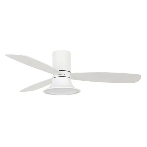 Beacon Lighting Beacon takvifte med lys Flusso hvit Ø 132 cm stille| Takvifter|Moderne Takvifter