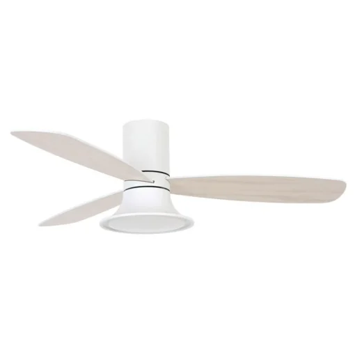 Beacon Lighting Beacon takvifte med lys Flusso hvit Ø 132 cm stille| Takvifter|Moderne Takvifter