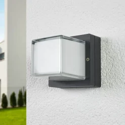 BEGA 22432K3 utendørs LED-vegglampe, grafitt 3000K| Kommersiell Utebelysning|Vegglamper Utendørs