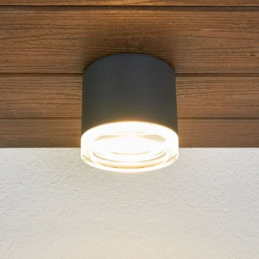 BEGA 66056K3 utendørs taklampe, grafitt 3000K 62°| Taklamper Utendørs